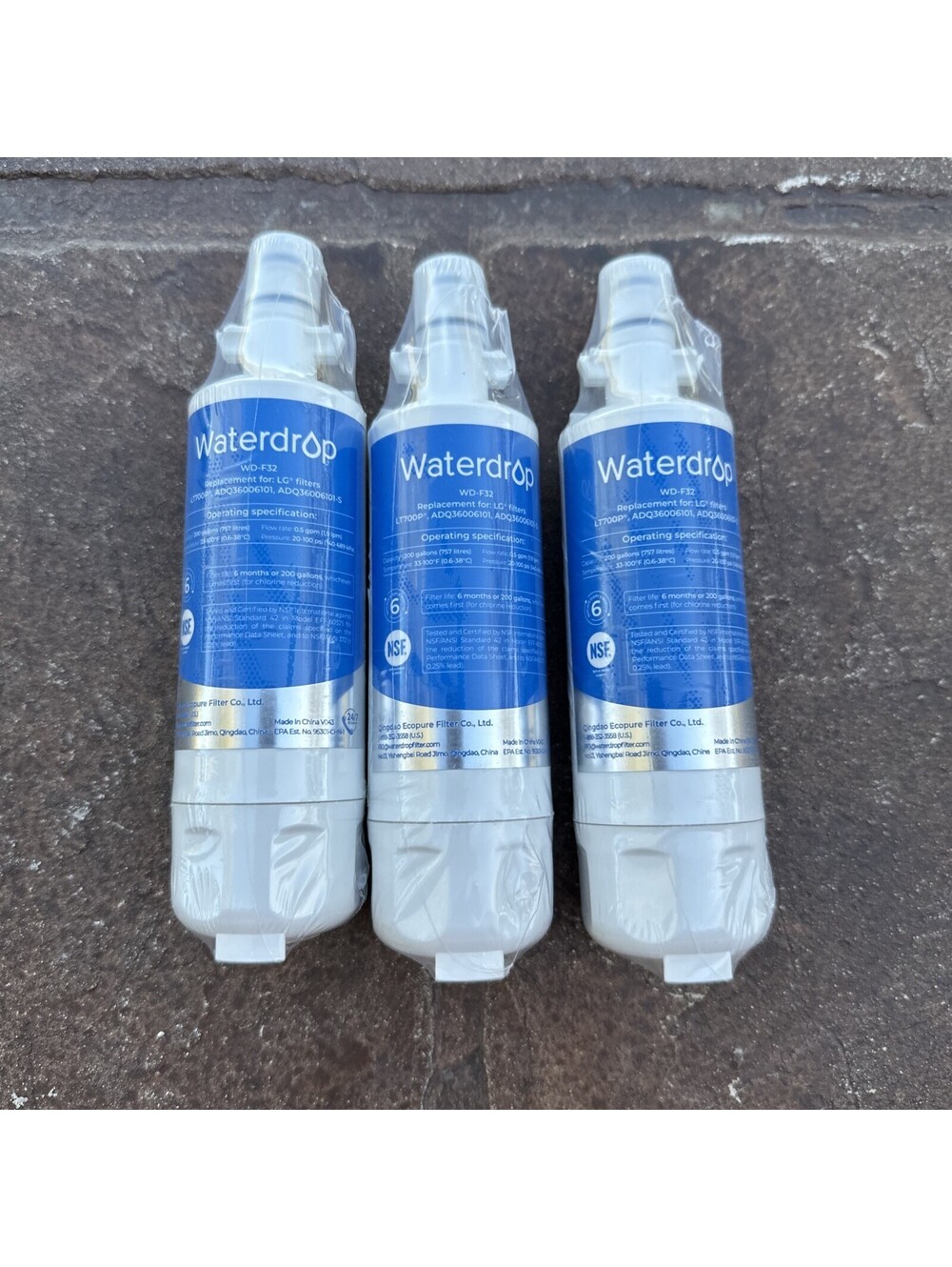 Waterdrop Water Filter 3-Pack WD-F32 Lot Of 3 New Sealed